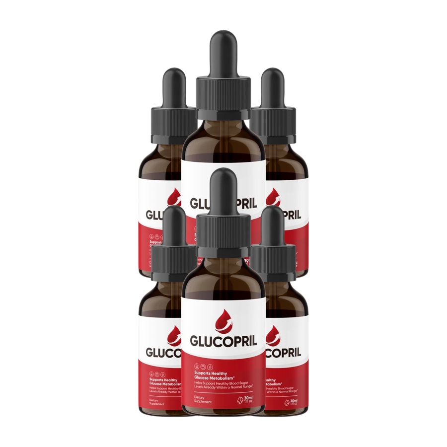 GlucoPril blood sugar support drops bottles